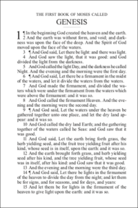 Sample page from Sunlight Bibles Individual Bible Book of Genesis